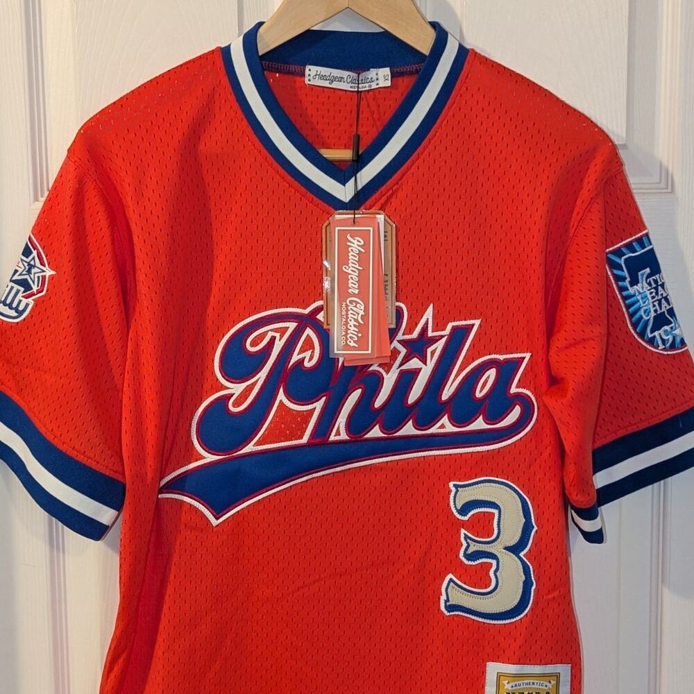 PHILADELPHIA STARS Jersey XS Pink Blue 1934 NEGRO LEAGUE HEADGEAR Stitched NWT